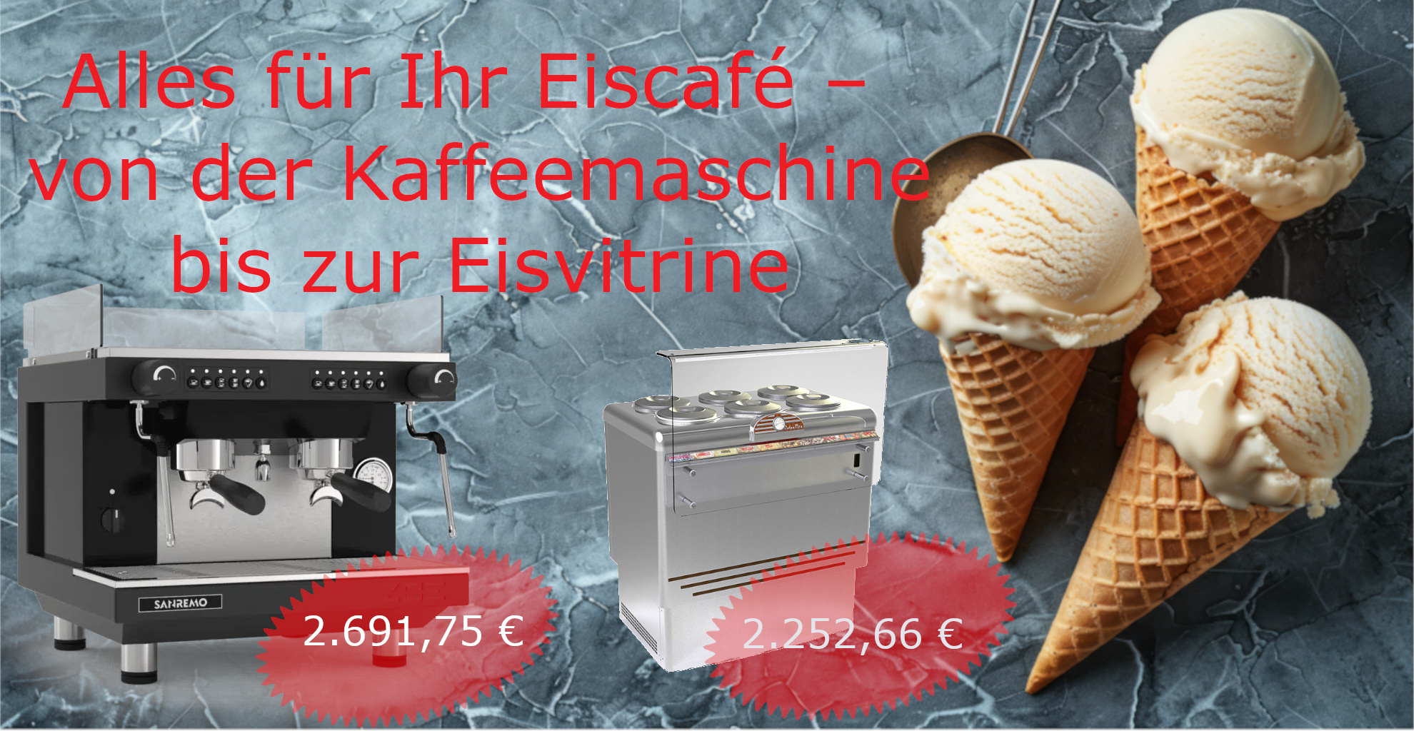 Alles für Ihr Eiscafe